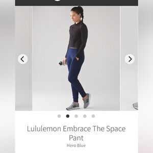 🦄 BBL Lululemon Hero Blue Embrace the Space jogger Pant 2 XS spacer